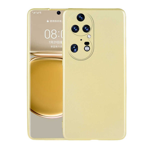Huawei P50 Pro Kılıf KHYR Premier Silikon Kapak - Gold
