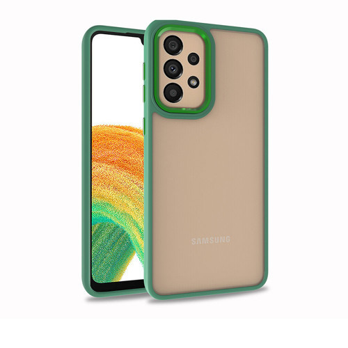 Galaxy A73 Kılıf KHYR Flora Kapak - Yeşil