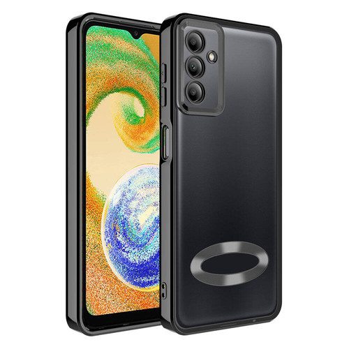 Galaxy A05S Kılıf Kamera Korumalı Logo Gösteren KHYR Omega Kapak - Siyah