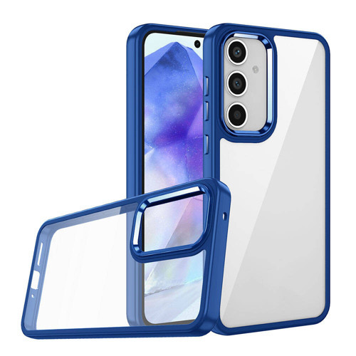 Galaxy A55 Kılıf KHYR Flora Kapak - Mavi