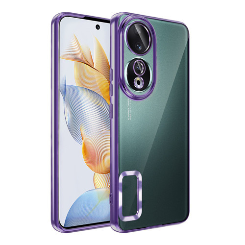 Honor 90 Kılıf Kamera Korumalı Logo Gösteren KHYR Omega Kapak - Derin Mor