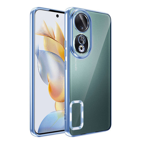 Honor 90 Kılıf Kamera Korumalı Logo Gösteren KHYR Omega Kapak - Sierra Mavi