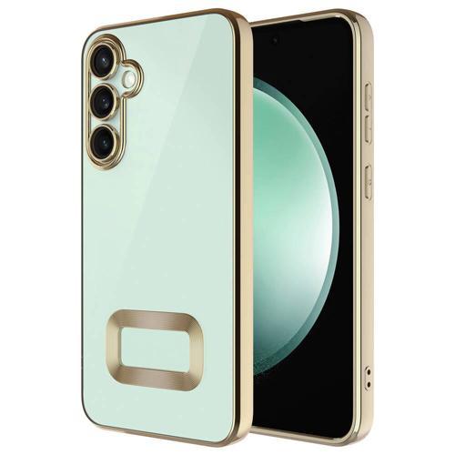 Galaxy A55 Kılıf Kamera Korumalı Logo Gösteren KHYR Omega Kapak - Gold