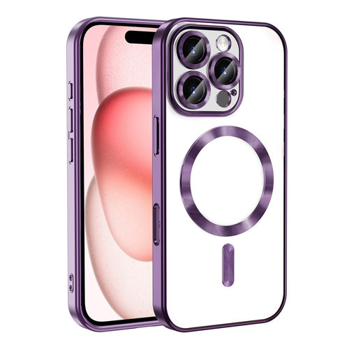iPhone 16 Pro Max Kılıf Kamera Korumalı Magsafe Wireless Şarj Özellikli KHYR Demre Kapak - Derin Mor