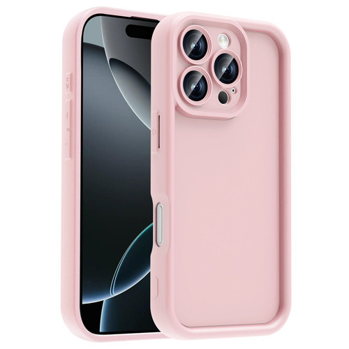 iPhone 16 Pro Max Kılıf Kamera Korumalı KHYR Ananas Kapak - Pembe