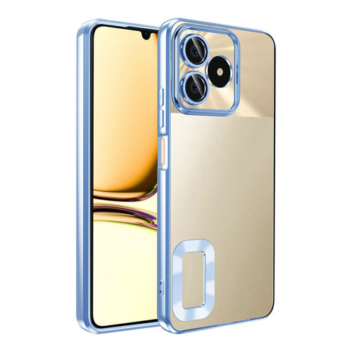 Realme C53 Kılıf Kamera Korumalı Logo Gösteren KHYR Omega Kapak - Sierra Mavi