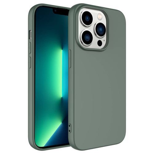 iPhone 14 Pro Uyumlu KHYR LSR Lansman Kılıf-Koyu Yeşil