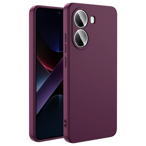 Poco X7 Pro Kılıf KHYR Mara Lansman Kapak - Koyu Mor