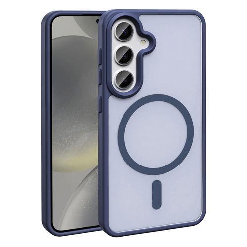 Galaxy S25 Plus Kılıf Magsafe Şarj Özellikli Mat Arka Yüzey KHYR Sio Kapak - Lacivert