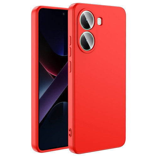 Poco X7 Pro Kılıf KHYR Mara Lansman Kapak - Kırmızı