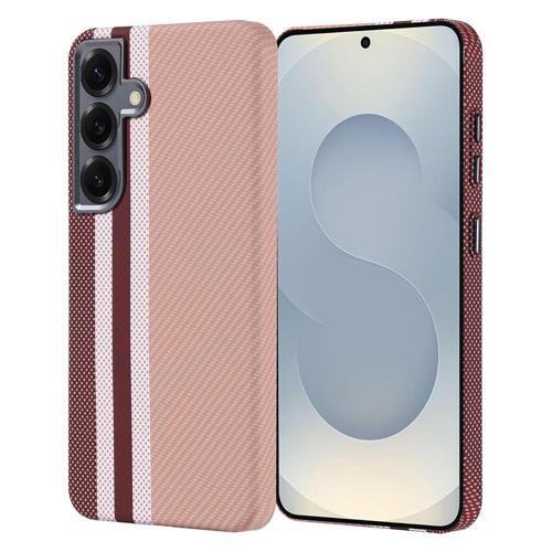 Galaxy S24 Kılıf Magsafe Şarj Özellikli Karbon Fiber Görünümlü KHYR Nekst Kapak - Gold