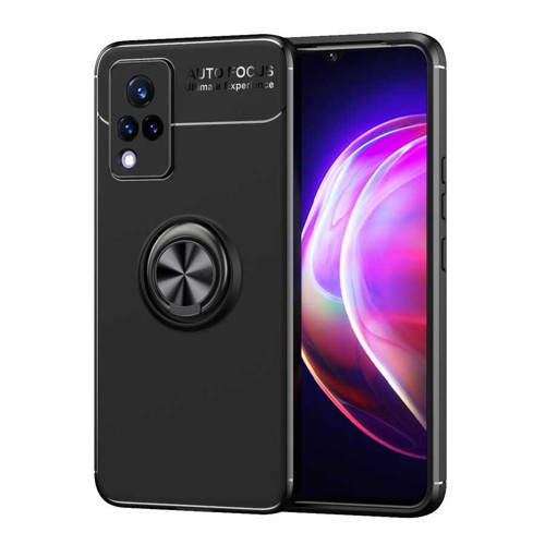 Vivo V21 Kılıf KHYR Ravel Silikon Kapak - Siyah