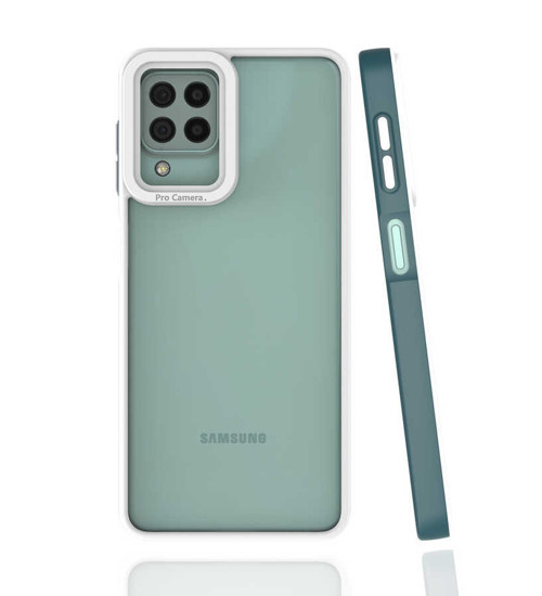 Galaxy M32 Kılıf KHYR Mima Kapak - Koyu Yeşil
