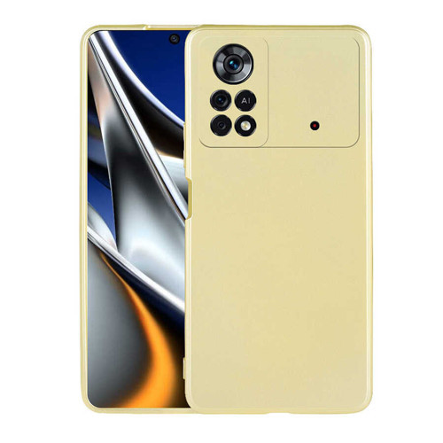 Poco X4 Pro 5G Kılıf KHYR Premier Silikon Kapak - Gold