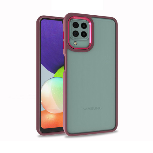 Galaxy A12 Kılıf KHYR Flora Kapak - Kırmızı
