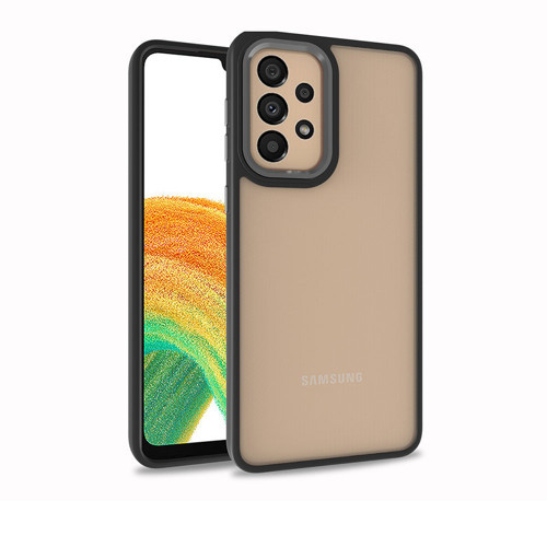 Galaxy A73 Kılıf KHYR Flora Kapak - Siyah