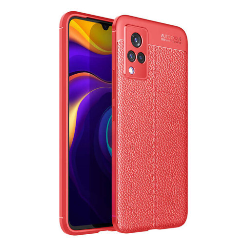 Vivo V21 Kılıf KHYR Niss Silikon Kapak - Kırmızı