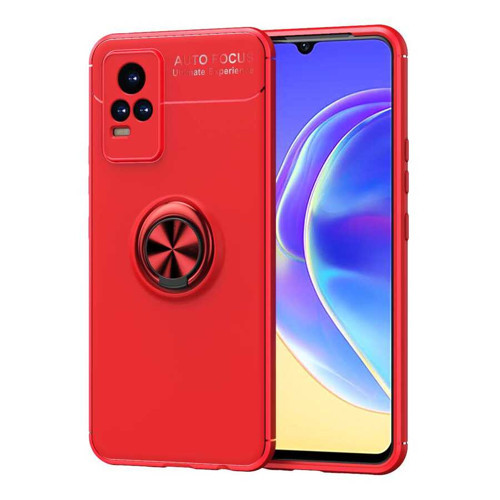Vivo V21E Kılıf KHYR Ravel Silikon Kapak - Kırmızı