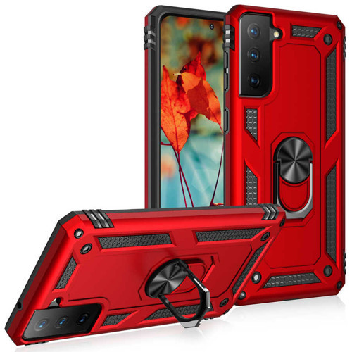 Galaxy S21 FE Kılıf KHYR Vega Kapak - Kırmızı