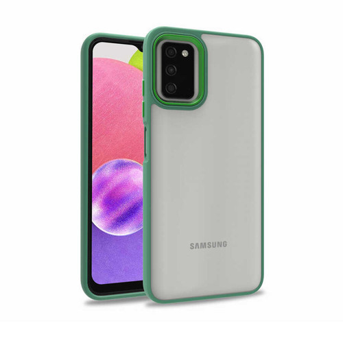 Galaxy A03S Kılıf KHYR Flora Kapak - Yeşil