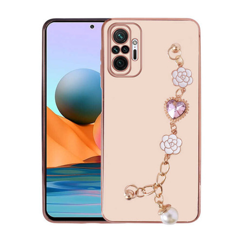 Redmi Note 10 Pro Kılıf El Tutamaçlı Kamera Korumalı KHYR Taka Silikon Kapak - Pembe