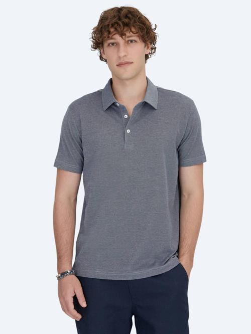 Lacivert Polo Yaka Pamuk Karışımlı T-Shirt