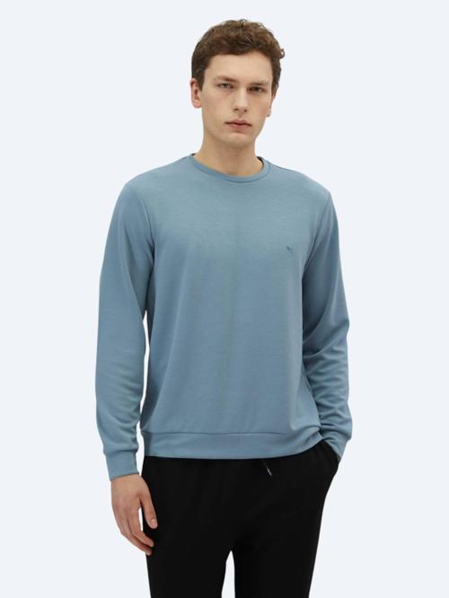 Mavi Bisiklet Yaka Sweatshırt