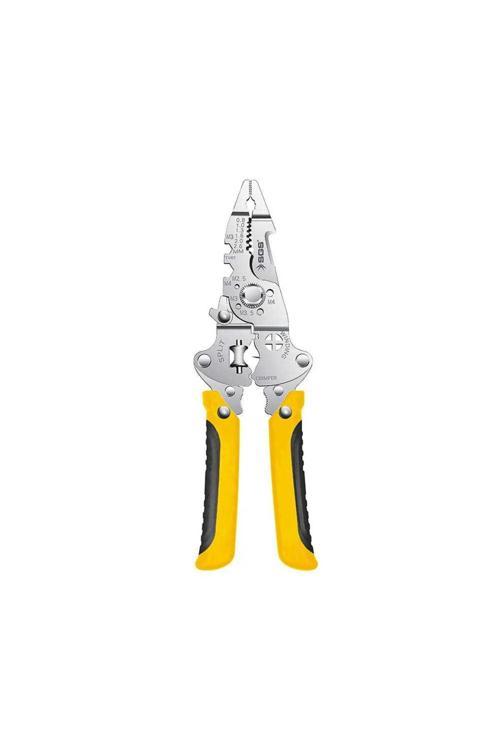 Sgs2074 Çok Amaçlı Kablo Sıyırma Kıvırma Kesme Pensesi 3 İn 1