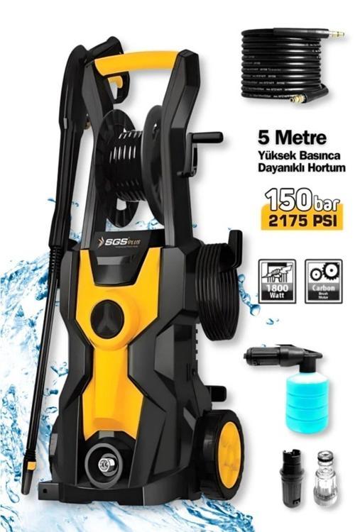 Sgs5400 - 150 Bar Yüksek Basınçlı Oto Araba Motor Minibüs Bahçe Yıkama Temizleme Makinesi 1800 Watt