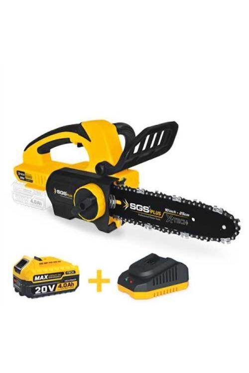 Profesyonel Akülü Ağaç Kesme Testeresi Seti 25 Cm 20V 1*4.0 Ah (Kömürsüz Motor)