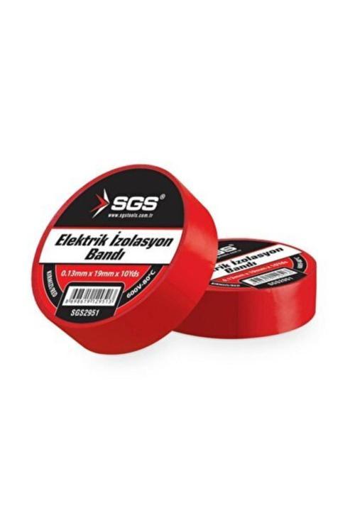 Sgs2951 Elektrik Izolasyon Bandı Kırmızı 19Mm*10Yrd