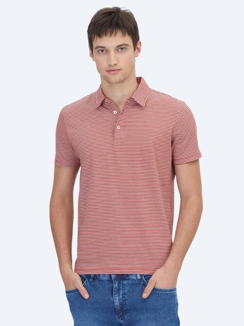 Kiremit Polo Yaka %100 Pamuk T-Shirt