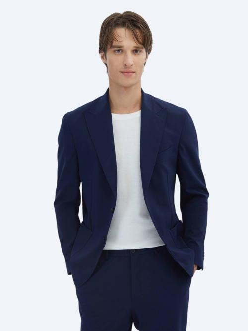 Lacivert Düz Modern Fit Takım Elbise