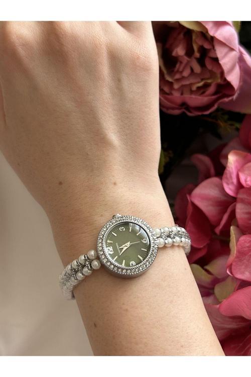 İnci Detaylı Vintage Saat