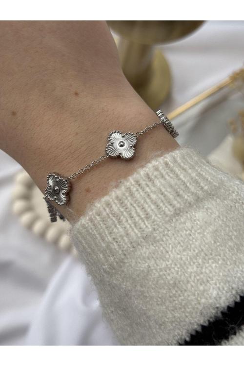 Gümüş Yonca Bileklik