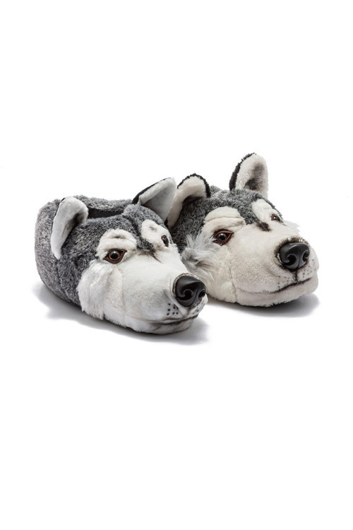 Siberia Erkek Hayvanlı Panduf Gri 41/46