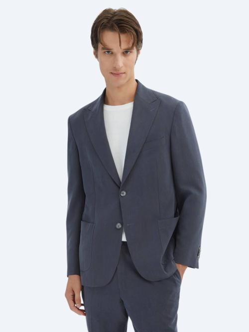 Antrasit Düz Modern Fit Takım Elbise