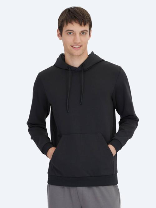 Siyah Kapüşonlu Sweatshırt