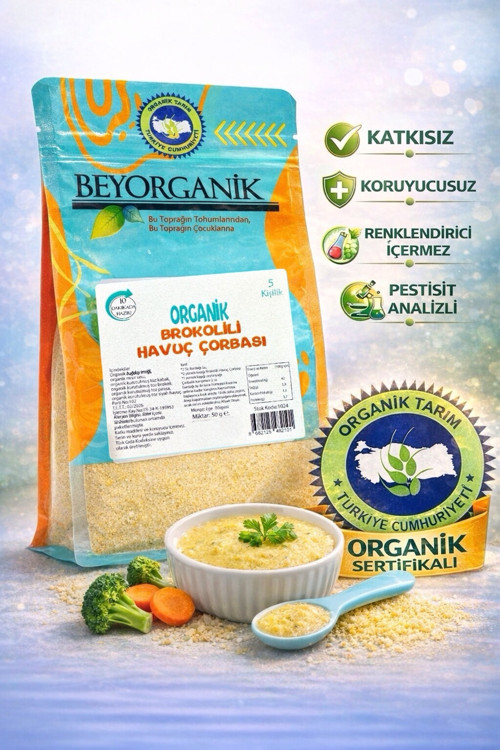 Organik Brokolili Havuç Çorbası 50gr (10 dakikada hazır)