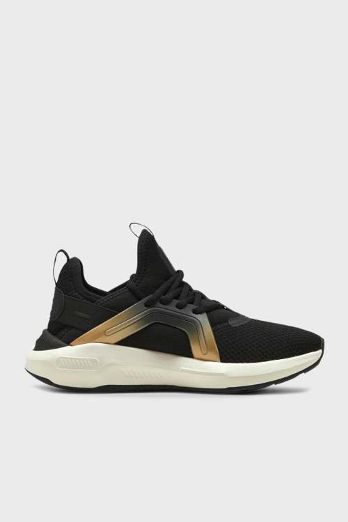 Softride Enzo 5 Metallic Wn Logolu Kalın Taban Sneaker Bayan Ayakkabı 31047301 SİYAH-KREM