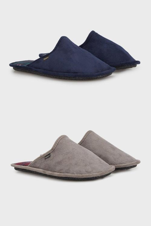 Tw Cf Pro 2'li Paket Ev Erkek Terlik AA0598CFS2 GRİ-LACİVERT