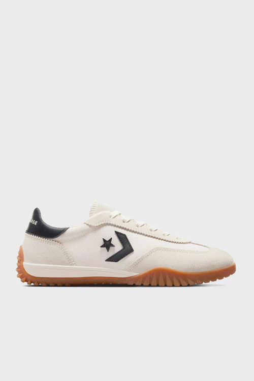 Logolu Deri ve Süet Detaylı Sneaker Bayan Ayakkabı A08262C 286 KREM-SİYAH