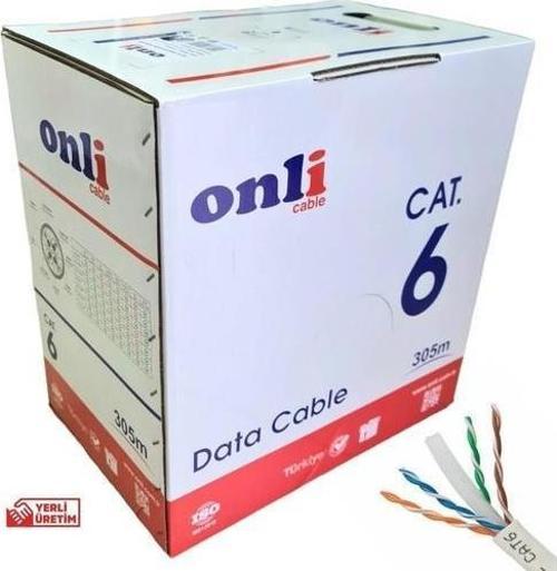 Cat6 (U-Utp) 24 Awg Data Kablosu 305 Mt Kutulu