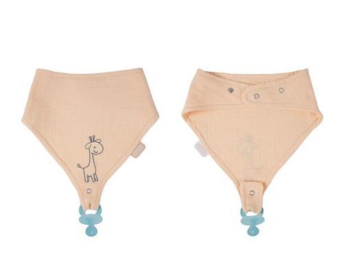 BabyJem Emzik Askılı Müslin Önlük 837 Somon