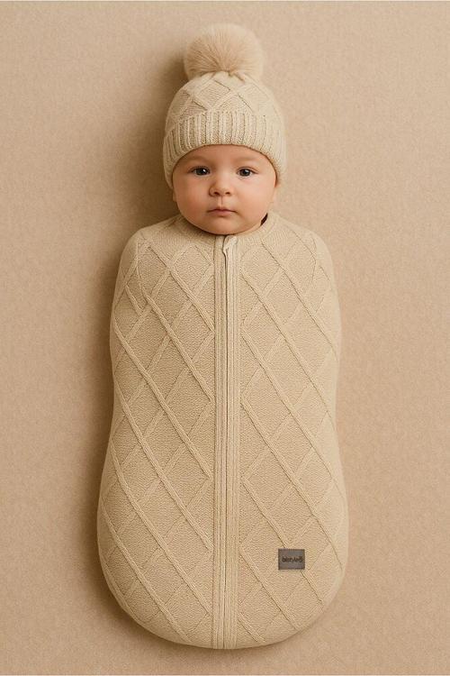 Bistyle Baby İn Swadding Triko Kundak 75108 Bej