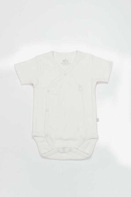 Bistyle Organik Natural Basic Style Kruvaze Yarım Kol Body BS17101 Ekru