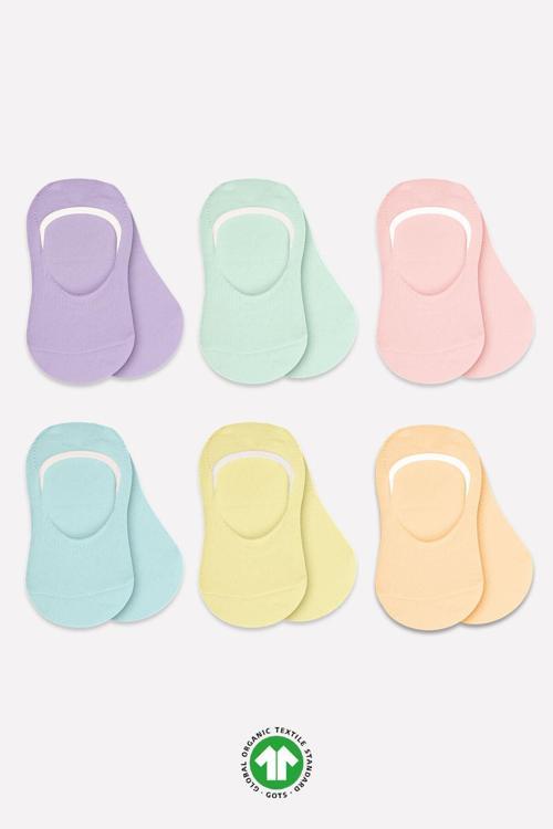 Bistyle 6'Lı Mix Babet Çorap 30101 Lila