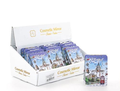 Taşlı İstanbul Tasarımı El Aynası İnce Model 6 