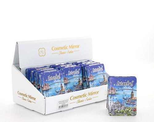 Taşlı İstanbul Tasarımı El Aynası İnce Model 25