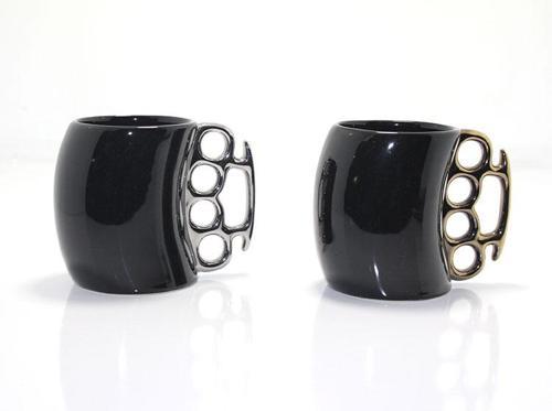 Porselen Muşta Tasarımlı Kupa Bardak 